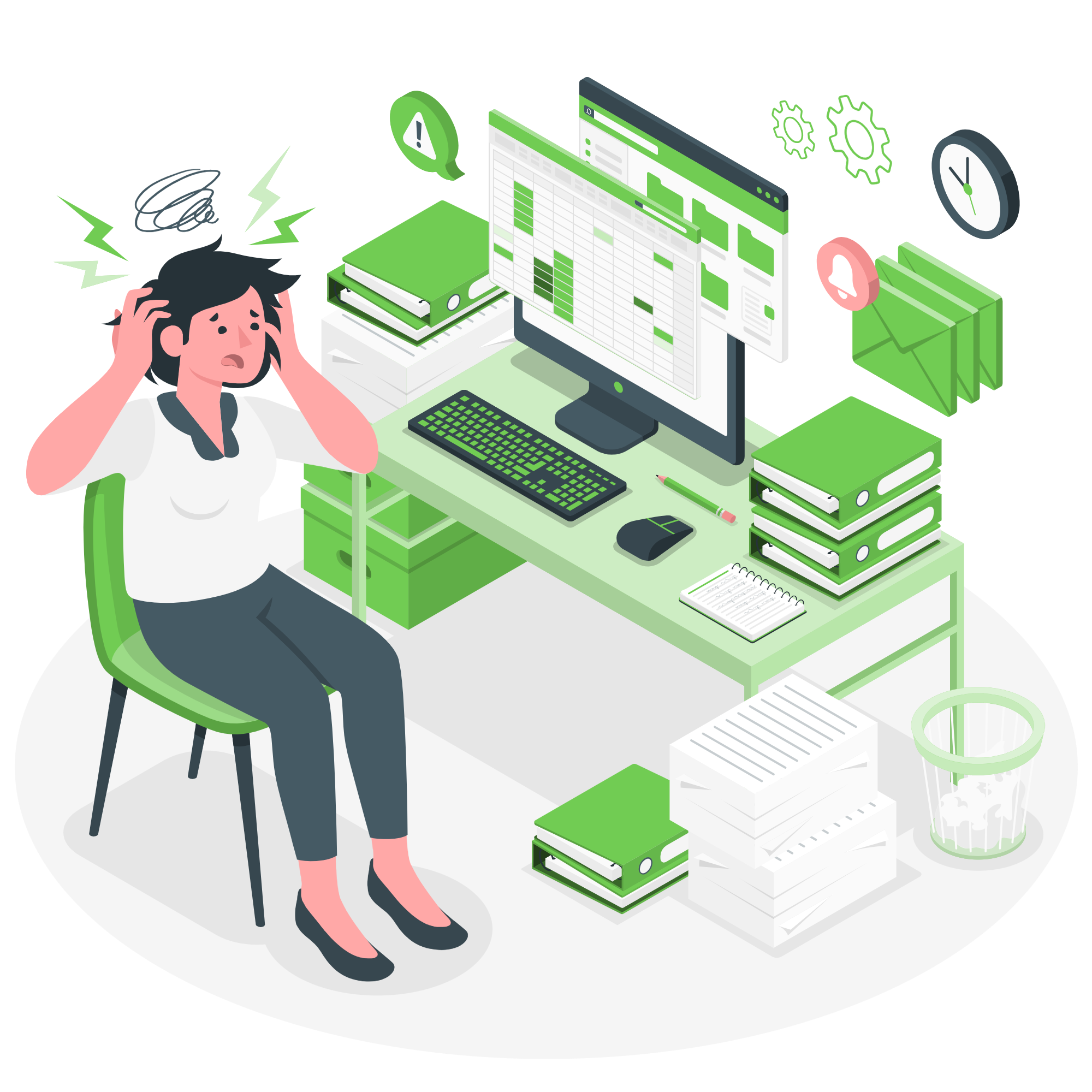 illustration of panic attacks